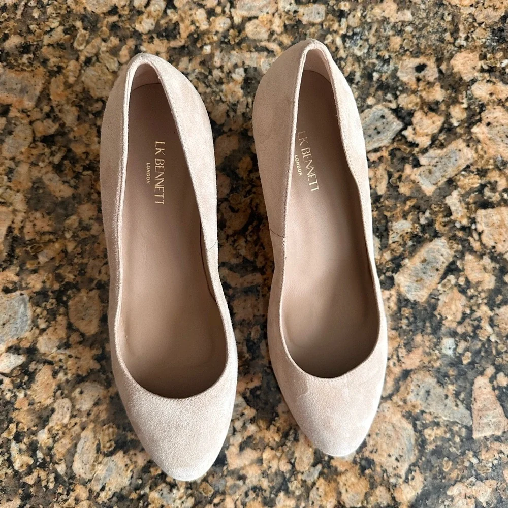 LK Bennett Eevi Suede Espadrille Wedge Heels